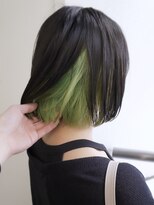 ヤイエ 青山店(yiye)&nbsp;インナーカラーボブ前髪くびれショートボブ前下がりショート