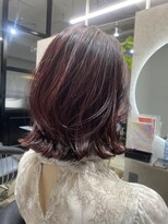 エトラ 渋谷店(etora)&nbsp;チェリーピンクハイライト　くびれ巻き