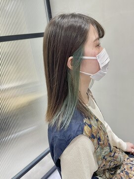 フェリア 渋谷(Feria) 【Feria渋谷】インナーカラー/オリーブベージュ