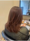レイヤーカット［グレージュ/チェリーブラウン］長野歌穂