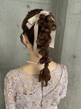 エイミー 伏見店(aemii) ふわふわ編み下ろしアレンジ