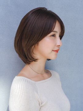 ガーデン 銀座(GARDEN) 大人の小顔ひし形ボブ　黒髪ココアベージュ　銀座