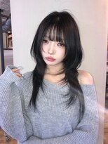 アリスバイアフロート 自由が丘(ALICe by AFLOAT) ロングレイヤー/黒髪/ハッシュカット/ウルフ