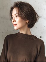 赤れんがアネックス(ANNEX)&nbsp;【40代50代60代】ひし形ショートボブパーマくびれ似合わせカット