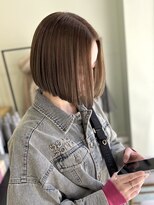 エスト 小倉(est)&nbsp;タッセルボブ/ベージュカラー/ハイライト/髪質改善/ブリーチ