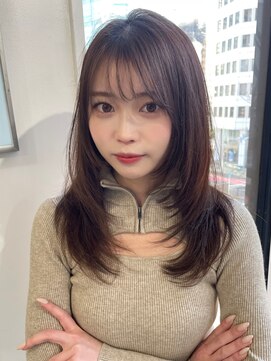 ハニーシブヤ(HONEY shibuya) レイヤーカット/シャギーレイヤー/マロンベージュ/小顔レイヤー3