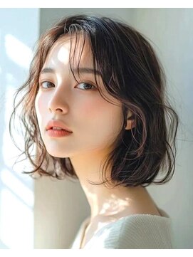 シノヤ 本店 ゆるふわ愛されボブ/ダークブラウン/韓国風暗髪/20代30代40代