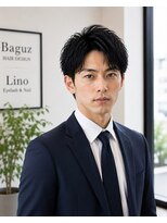 MEN's Baguz MEN'Sカット/ MEN'Sパーマ/ MEN'Sカラー 軽やか束感ニュアンスセンターパート