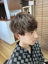 サンバス もりの里店(Sunbath)&nbsp;前下がりマッシュスパイラルパーマ