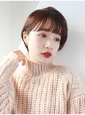ナチュラルショート_ココアブラウンセシルカット_47472