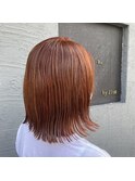 流行りのミニボブ&オレンジ系カラー/30代/40代/50代 担当:小林