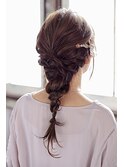 ゆるふわアレンジ お団子 シニヨンアレンジ 二次会 結婚式 柏 s