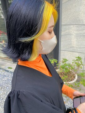 シェリエ(Cherie) フェイスフレーミング/イエローカラー/ブルーブラック