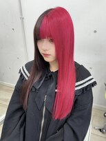 シーン(seen)&nbsp;★レッドブラウンピンクカラーフルバング似合わせカット★