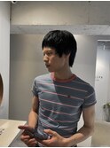 ネイビーカラー × スパイキーショート