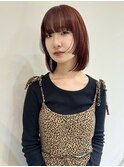 ワインレッド ダブルカラー レイヤー