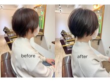 アンネル(An nelle)の雰囲気（ショートボブ before after縮毛矯正/白髪染め/髪質改善）