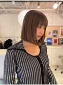 顔周りレイヤーレイヤーカット透明感カラーブリーチなしカラー