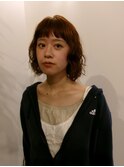 オン眉ボブ×オレンジ