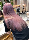 ミルクティーピンクベージュカラーハイトーンカラーダブルカラー
