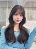 美髪韓国レイヤーイメチェン似合わせ小顔シースルーワイドバング