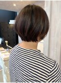 福山人気ショートボブ10代20代30代チョコレートブラウン小顔艶髪