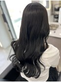 レイヤー ブルーブラック 暗めカラー 透明感 赤み消し 20代30代