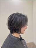 くびれショート/ひし形ショートボブ/地毛ハイライト