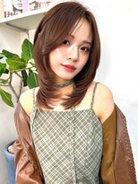 イヴォーク トーキョー(EVOKE TOKYO) 髪質改善ミディアムレイヤー艶髪カラー顔まわりレイヤー