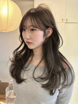 アンカーバイナチュラル(anchor by natural) 韓国風/レイヤー/前髪カット/オリーブ/透明感/ハッシュカット