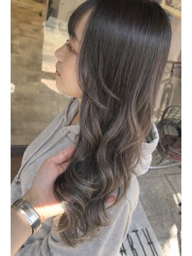 アース 星ヶ丘店(HAIR & MAKE EARTH) 赤み消しグレージュ×ゆるウェーブロング