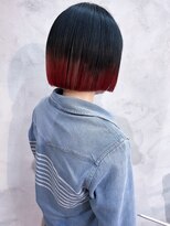 リアン ヘア ライム 豊橋(lien.hair rhyme)&nbsp;大人カッコいい 小顔ワンレングスボブ ショート 漆黒 30代40代◎