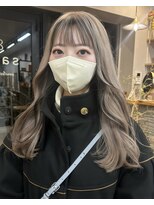 サンドレオ 新宿店(sand Leo)&nbsp;ミディアムレイヤーカット/髪質改善/韓国/前髪/新宿/ブリーチ