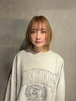 アンサム 下北沢店(UNSOME) ボブレイヤー/ミルクティーベージュ/ブリーチカラー