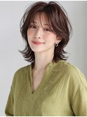 ブリーチなし大人美人ハイレイヤーウルフカットA11川口30代40代