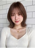 くびれショート ブラウンカラー 前髪カット 髪質改善 20代