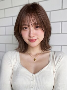 オンフ(ONFFO) くびれショート ブラウンカラー 前髪カット 髪質改善 20代