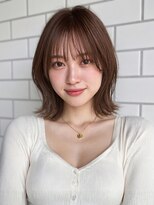 オンフ(onffo) くびれショート ブラウンカラー 前髪カット 髪質改善 20代