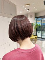 アンドカオマワリカットファム(Fann.)&nbsp;【艶カラー】丸みショートボブ×チェリーブラウン