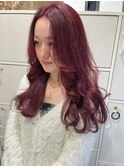 韓国風☆深めピンキーモーヴ&レイヤーカット