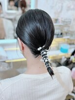 お呼ばれ タイトポニー×コイルアップアレンジ