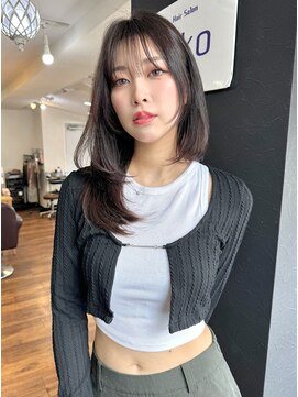 リコバイアフロート(riko by afloat) レイヤーカット/レイヤーロング/ワンカール/グレージュアッシュ