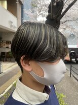 ハンサムショート　コントラストハイライト