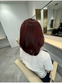 Aoヘアスタイル チェリーブラウン カット