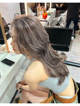 ブレンド 渋谷(BLend) 前髪アンブレラカラーこなれミディイメチェンウェーブパーマ