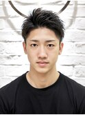メンズビジネスツーブロックショートアップバング好印象爽やか