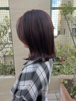 スタイル 成城学園前(STYLE) 秋冬トレンド ボルドーレッド くびれボブ