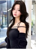 韓国風レイヤーカット ロングレイヤーカット かきあげヘア TR