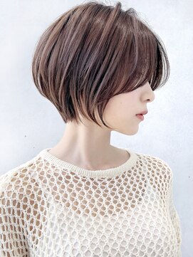 セイドット リー(Say. Ree) say.ショートボブ耳掛けショートローズブラウンピンクベージュ
