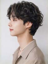 ヘアメイク アージュ 天神西通り店(HAIR MAKE age)&nbsp;スパイラルパーマ ニュアンスマッシュウルフ くせ毛風 暗髪